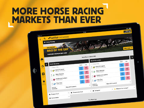 Betfair Exchange Betting for iPad - Odds on Football, Horse Racing and Golf screenshot 2