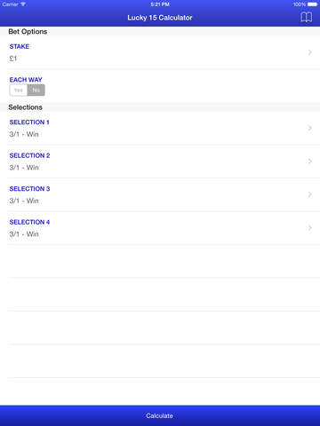 【免費運動App】Lucky 15 Bet Calculator-APP點子