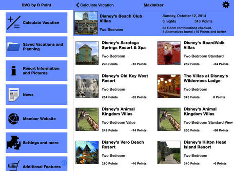 【免費旅遊App】DVC by D Point - Point Calculator for Disney Vacation Club-APP點子