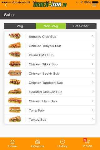 OrderASub - Subway Online Ordering in India screenshot 3