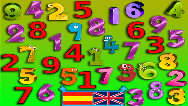 Learn Numbers - in English vocals and Spanish written only