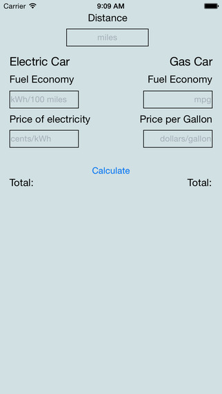 Electric vs Gas Vehicle Fuel Cost Calculator