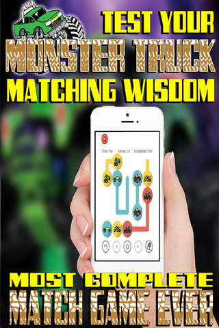 Match the Crazy Monster Trucks - Awesome Fun Puzzle Pair Up for Little Kids screenshot 2