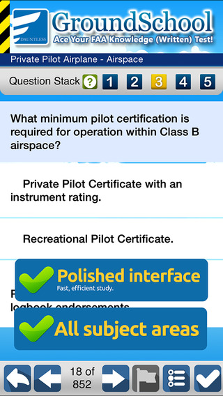 【免費教育App】GroundSchool FAA Knowledge Test Prep - Private and Recreational Pilot-APP點子