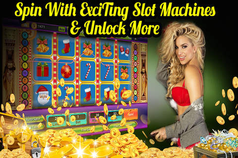 `Aaa Ace Santa Girl Christmas Casino Slots Extreme Gambling` screenshot 2