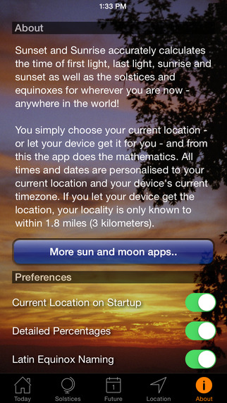 【免費天氣App】Sunset and Sunrise-APP點子