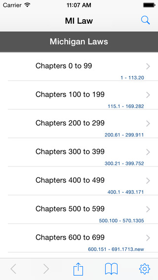 【免費書籍App】MI Law (Michigan Compiled Statutes/Codes)-APP點子
