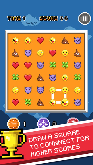 【免費遊戲App】Emoji Dots - Ultimate FREE Retro Style Connecting Emoticons Puzzle Game by Lillie’s Pad-APP點子