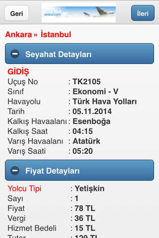 Uçak Bileti Karşılaştır screenshot 2