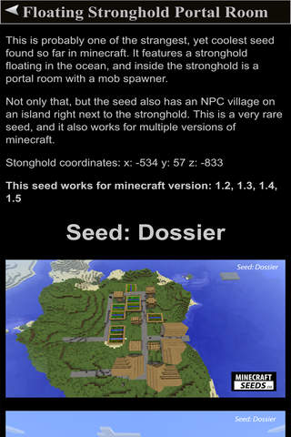 Ultimate Seeds for Minecraft : New Minecraft Seeds Guide - Be a Prо Crafter screenshot 2