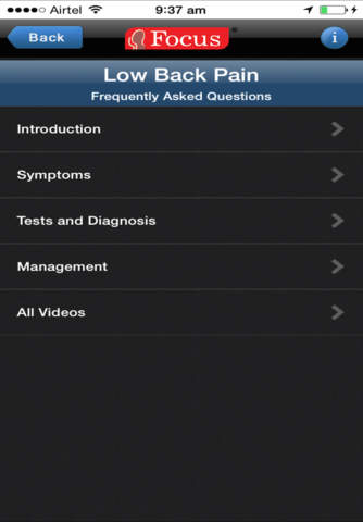 FAQs - Low Back Pain screenshot 3