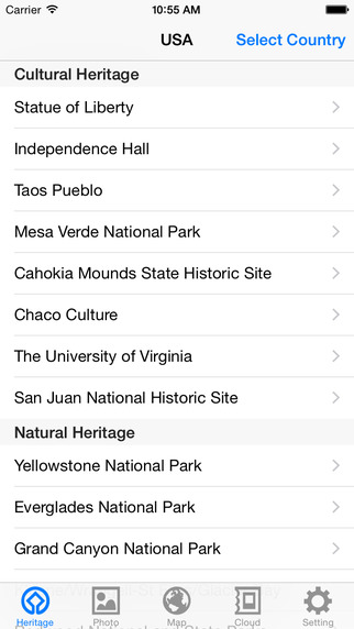 【免費旅遊App】World Heritage in USA-APP點子