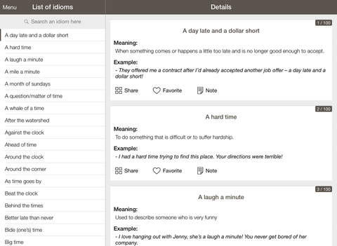 【免費教育App】English Time Idioms-APP點子