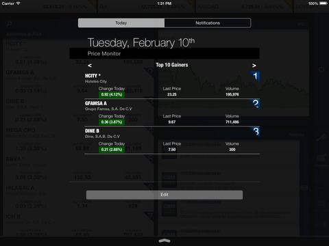 Captura de pantalla del iPad 3