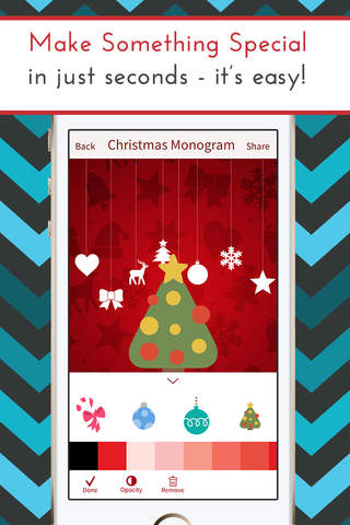 Christmas Monogram - Custom Wallpapers and Backgrounds with HD Themes screenshot 2