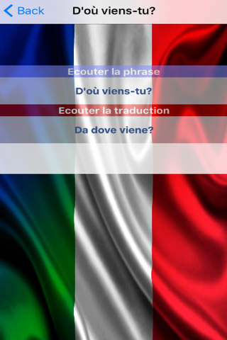 France Italie Phrases - Français Italien Audio Voix screenshot 4