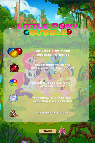 Little Pony Edition Baby Cute Bubble Shooter : Puzzle 2d Free Game screenshot 2