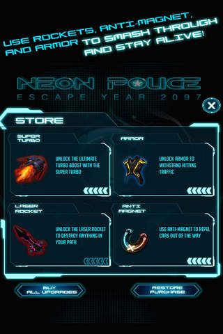 Laser Traffic Racer - Top Speed Police Race Night Neon Game screenshot 4