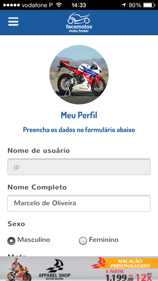 Facemotos Moto Finder
