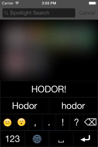 Hodor!Keyboard screenshot 2
