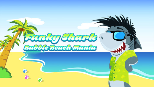 Funky Shark Bubble Beach Mania - marble shooting puzzle game