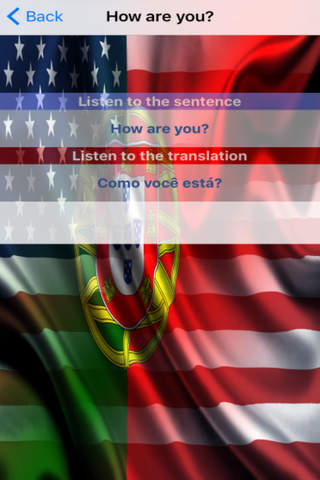 USA Portugal Sentences - English Portuguese Audio Sentence Voice Phrases Inglês Português United-States screenshot 3
