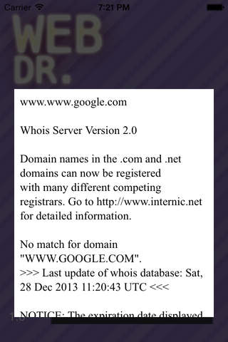 Web DR screenshot 2