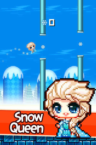 Flappy Olah Tappy - Little Snowman And Ice Princess Escape Run Monument Land screenshot 2