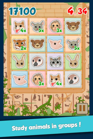 动物方块: 学习基础英语词汇和美语单字复数和动物名词的英文游戏 screenshot 2