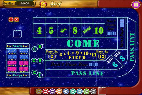 A lot of Money at Stake Craps Dice Jackpot Xtreme Casino Pro screenshot 4