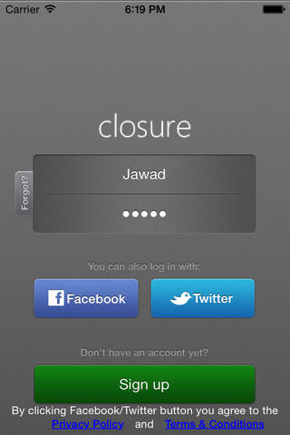 closure. screenshot 2