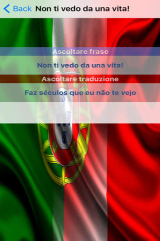 Frasi Italia Portogallo - Italiano Portoghese Voce Frase Audio screenshot 4