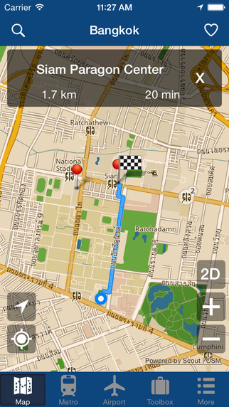 【免費旅遊App】Bangkok Offline Map - City Metro Airport-APP點子