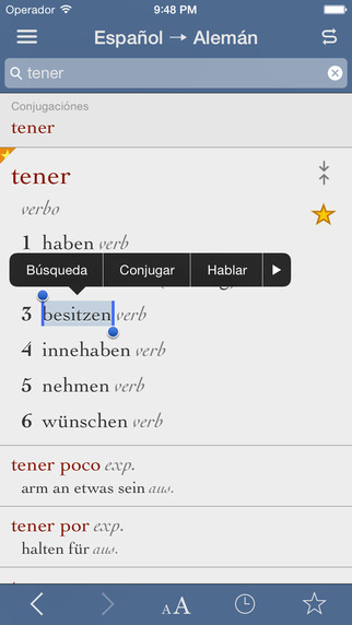 Spanish-German Translation Dictionary and Verbs
