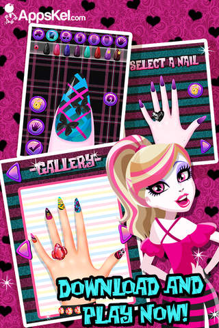 Little Monster Girl Nails Salon 2 – High Polish Dress Up Games for Free screenshot 4