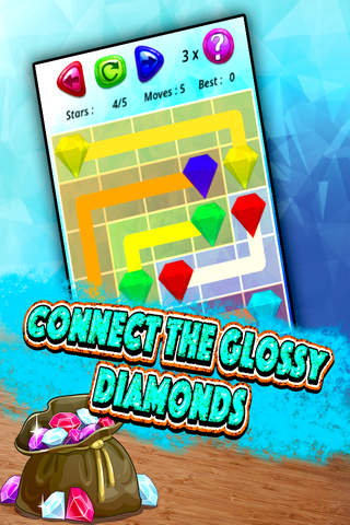 Hot Diamond flow game - Create easy match of addictive diamond jewel puzzles to connect! screenshot 2