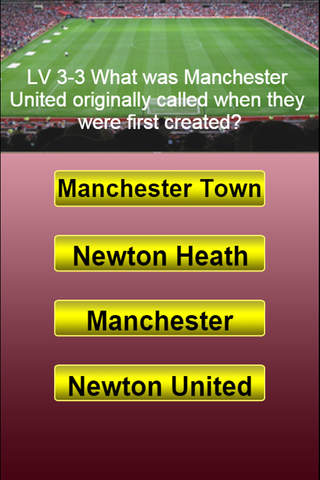 Soccer Team Trivia Quiz "For Manchester United FC" screenshot 2