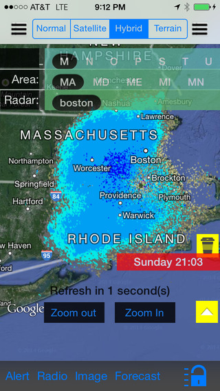 Massachusetts Boston US NOAA Instant Radar Finder Alert Radio Forecast All-In-1 - Radar Now