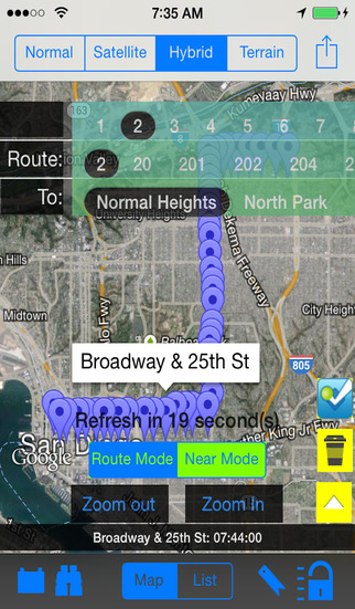 San Diego Transit Instant Bus Finder + Street View + Nearest Coffee Shop + Share Bus Map Pro