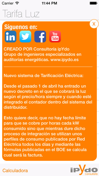 免費下載財經APP|Tarifa Luz - Consultoría ipYdo app開箱文|APP開箱王