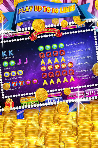Triple Diamond Slots Free : Win Progressive Chips with 777 Wild Cherries and Bonus Jackpots screenshot 2