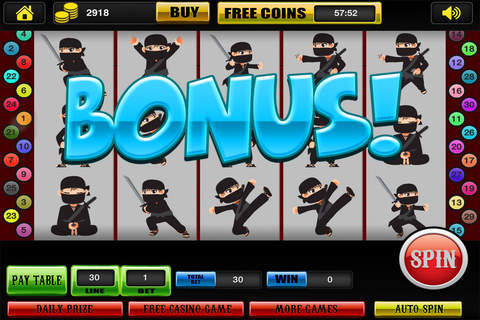 Action Xtreme Ninja Slots of Fun Run in Spring Craze Games - Best Fortune Social Casino Deal Free screenshot 4