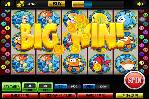 Casino in Vegas with Big Gold Fish Slot-s Cards 21 Pro screenshot 2