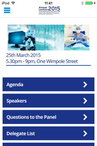 Annual Lecture 2015 Event App screenshot 4