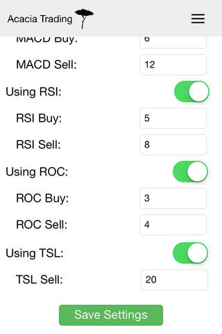 Acacia Trading Control Panel screenshot 4