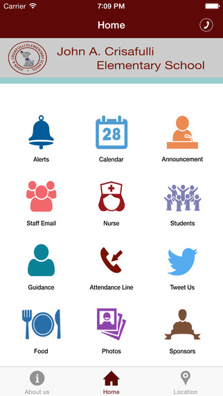 Crisafulli Elementary School – Westford MA – Mobile School App
