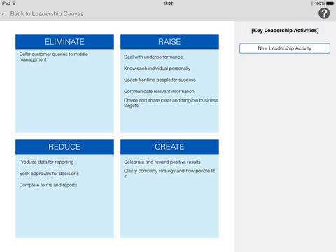 【免費商業App】Blue Ocean Leadership Visualizer-APP點子