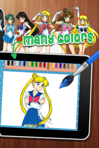 Coloring Anime & Manga Book Sailor Moon For Kids screenshot 2