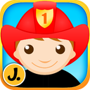 Professions Puzzle - Logic Learning Game with Different Occupations like Police Officer, Firefighter, Construction Worker, Astronaut for Toddlers and Preschool Kids - Premium mobile app icon