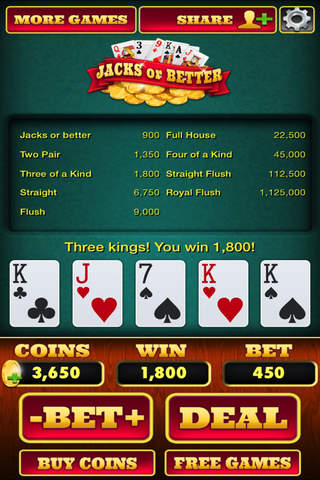 Video Poker BIG Win screenshot 3